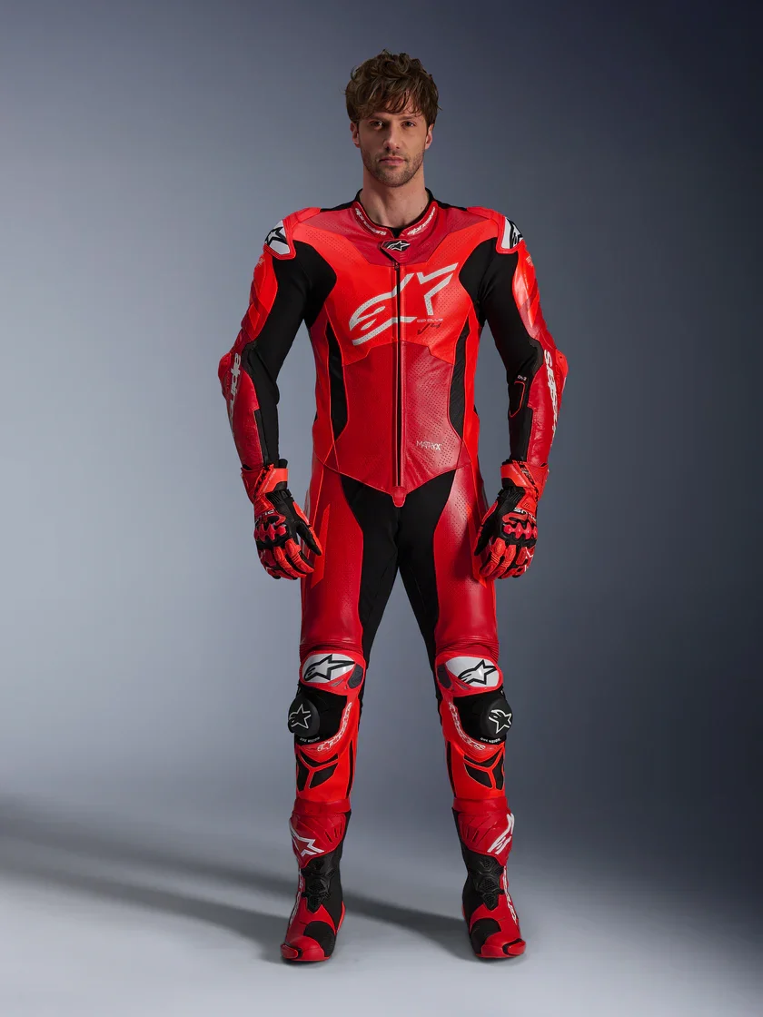 SCL PORTE レッドジャケット M Macacão Alpinestars GP Plus V4 Sprint 1 Peça Vermelho Flúor